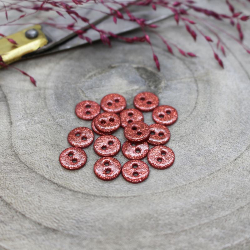 Glitter Buttons Terracotta Atelier Brunette