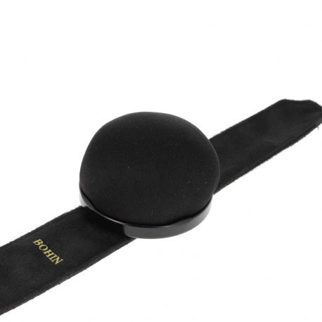 Velvet pincushion with slap bracelet ( noir)