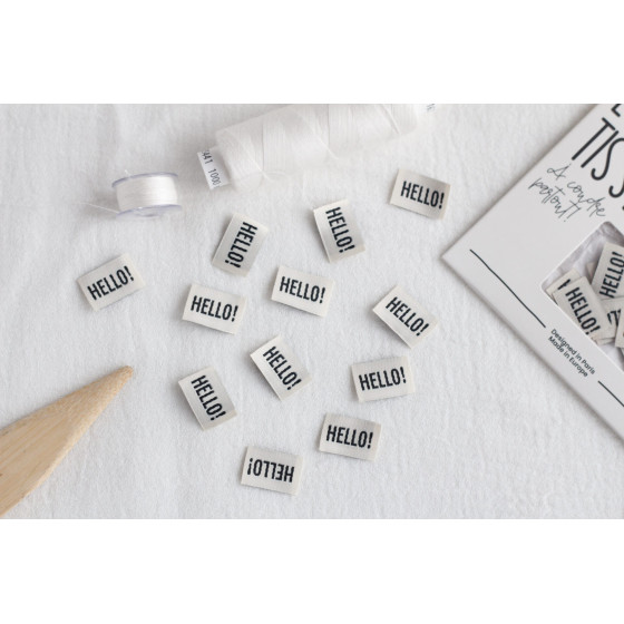 "Hello" Woven labels