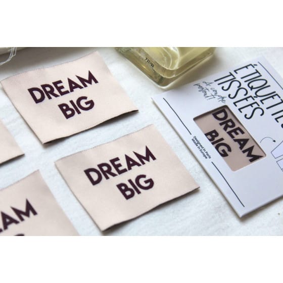 Etiquettes "Dream Big" - Aubergine