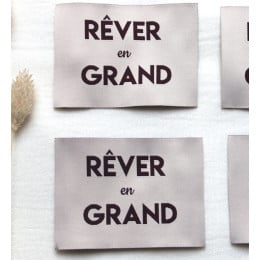 "Rêver en grand" - Aubergine - Woven labels