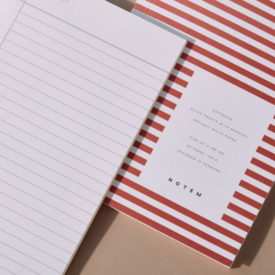 Small Notebook - Lined Pages - Bright Red