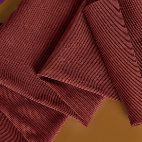 Rust Ribbing Fabric Remnants