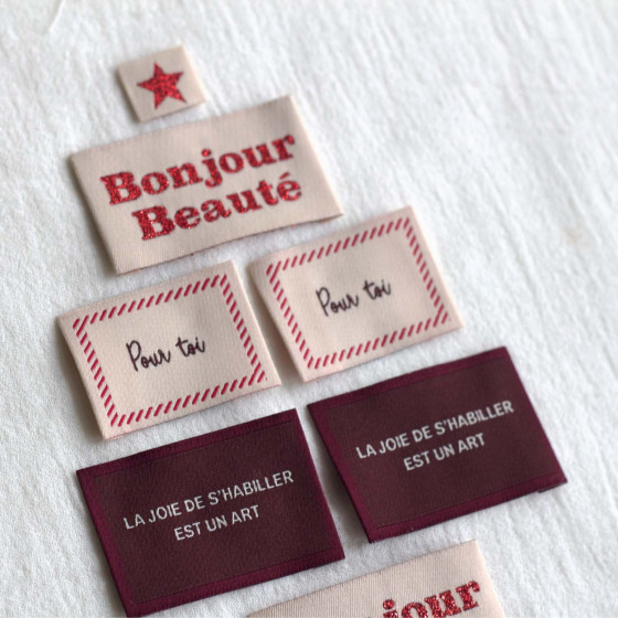 Chocolat - Woven labels- La petite Maison Couture