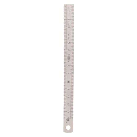 Metallic Ruler 15 cm