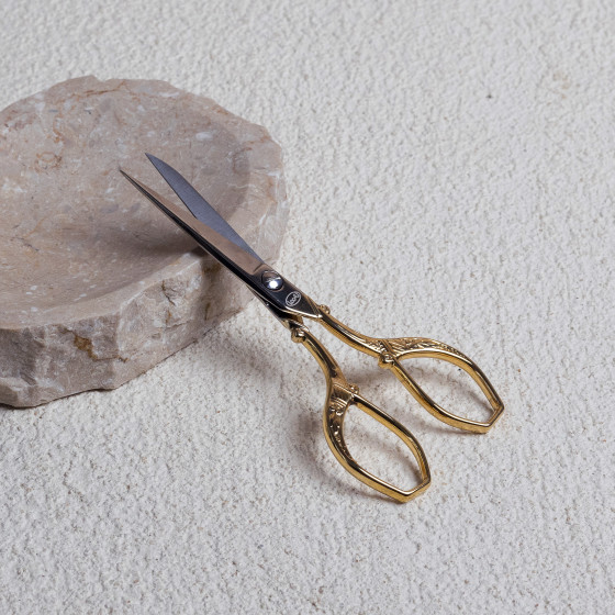 Gold embroidery scissors - Retro - 13 cm