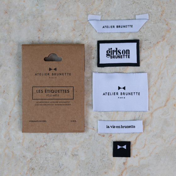 Atelier Brunette woven labels pack