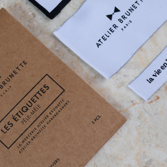 Atelier Brunette woven labels pack