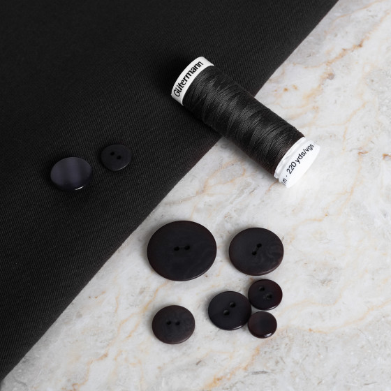 Gabardine Light Black Fabric