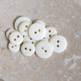 Classic Shine Buttons - Off-White