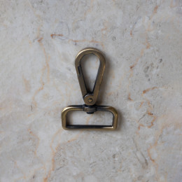 Metal snap hook buckle - 30 mm - Brass