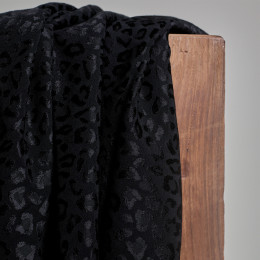 Tissu "Jacquard de viscose Leony Black"