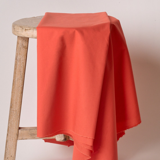 Poplin Poppy Tangerine Fabric