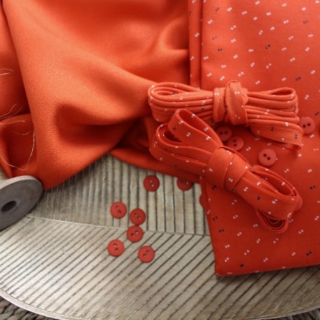 Crêpe Tangerine Fabric